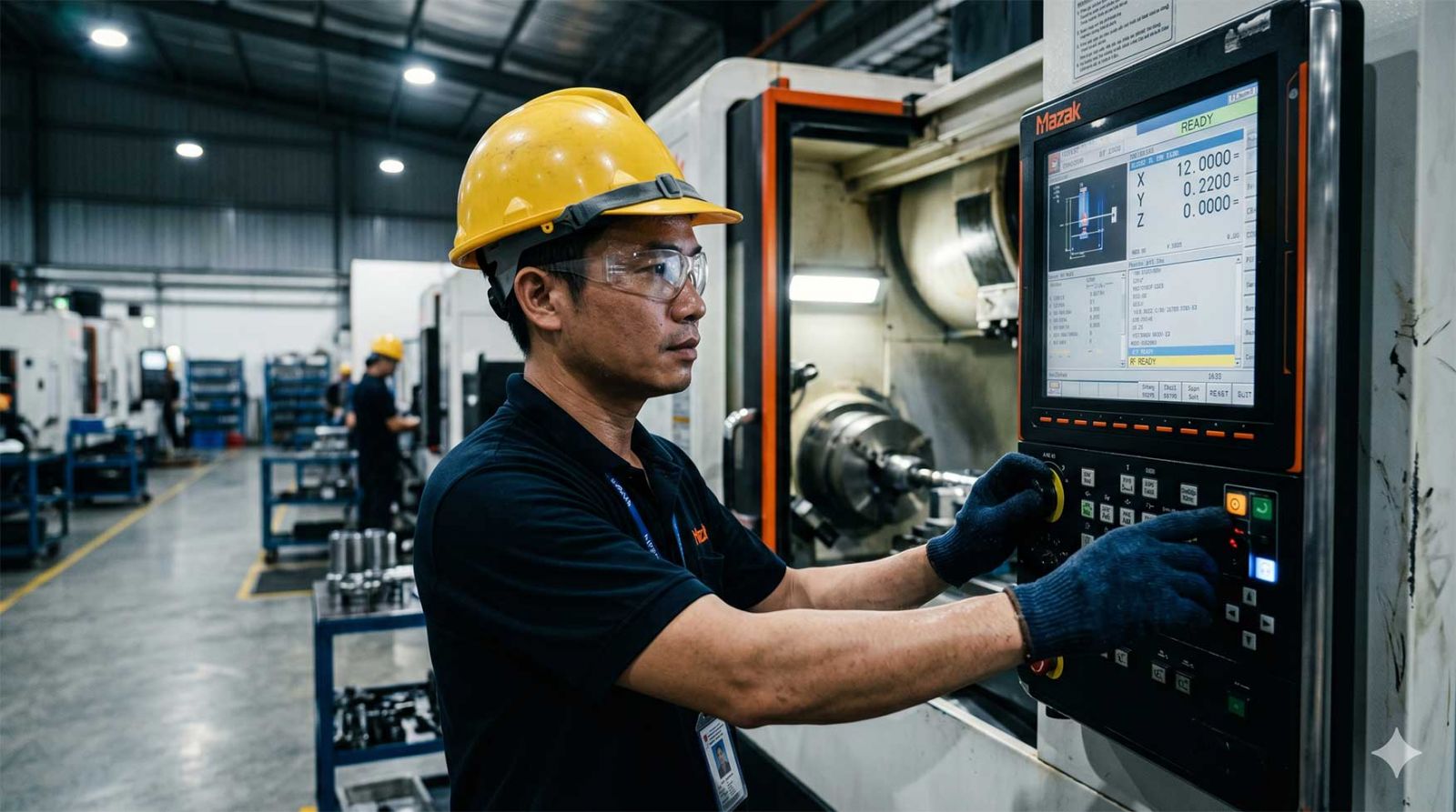 Công nhân vận hành máy tại khu công nghiệp Phú Thọ