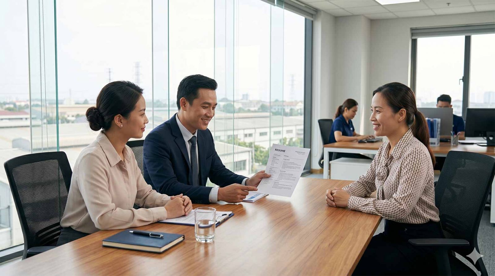 Buổi phỏng vấn tuyển dụng nhân sự tại KCN Trung Hà
