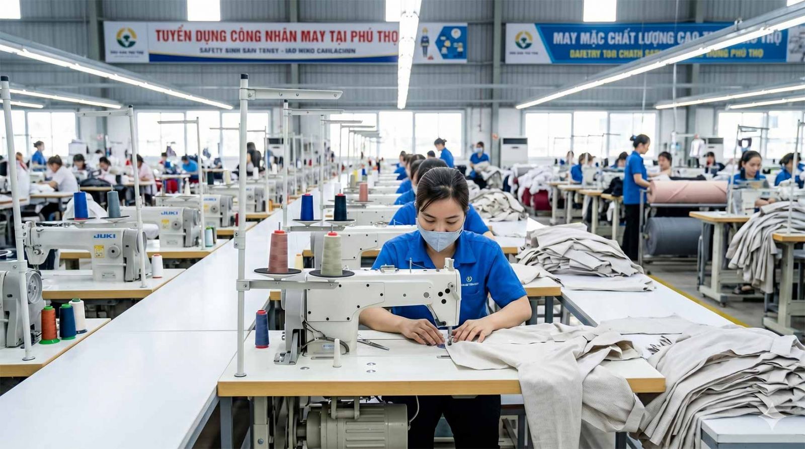 Tuyển công nhân may tại Phú Thọ số lượng lớn thu nhập ổn định